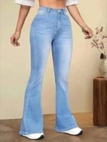 Denim Stretchable High Waist Bootcut Jeans - Image 4
