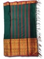 Handloom cotton Big border saree with Running blouse piece for womens - Image 3