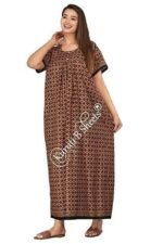 Cotton Nighty for Women | multi Printed Night Gown for Women with Pocket | Maxi Nighty, Comfortable Sleepwear for Daily Use ( pack of 2) - Image 4