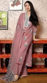 Rayon Viscose Printed Straight Kurta with Pant & Dupatta