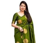 Pure Banarasi Soft Silk Saree Kanjivaram Style Sarees With Blouse Piece For Wedding (KeriGola-51)