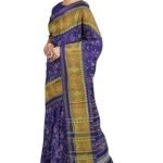 Blue Shaded Handloom Single Ikat Silk Patola Saree (GGCSIKS111)