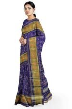 Blue Shaded Handloom Single Ikat Silk Patola Saree (GGCSIKS111)