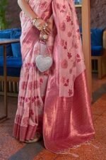 Kanjivaram Banarasi Silk Saree Patola saree with Unstitched blouse piece - Image 3