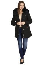 Women's Nylon Jacket Water Proof Full-Sleeved Winter Jacket with Hood For Minus Degree - Image 2