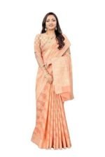 Women's Banarasi (Spun Cotton) Saree (Beige,5-6 Mtrs)-PID33905 - Image 4