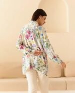 Top for Women Regular Fit Printed Shirt | Tops for Stylish Latest | Office Wear Tops for Women | Cotton Blend Tops - Image 3