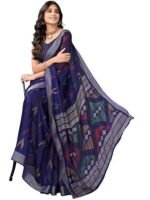 Tassel & Printed Cotton Saree with Blouse - Image 5