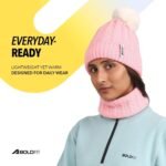 Woolen Winter Cap for Women with Neck Warmer Soft Woolen Cap for Girls in Winter for Thermal Wear Stylish Warm Wear for Girls Woolen Garam Topaa Cap Branded Bennies Grey - Image 2