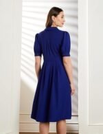 Women's 'Desk-to-Dinner' Fit & Flare Wrap Dress (Midi Length | Stylish) - Image 3