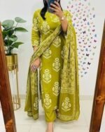 Floral Printed Stright Kurta with Pant & Dupatta Set | Kurta set - Image 5