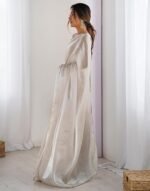 Shimmer Chiffon Lace Border Saree With Unstitched Blouse Piece - Image 3