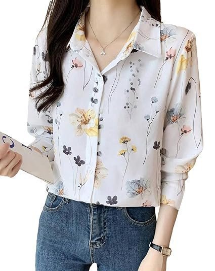 71B86y8D91L._SX425_-1.jpg Floral Regular Fit Shirt - Image 1