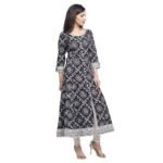 Cotton Relaxed Fit Anarkali Bandhej Printed Kurta - Image 6
