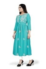 Women kurta set |teal blue dress - Image 4