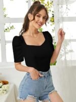 Cotton Linen Shirt: Women and Girls Long Sleeves Collared Neck Button Front Cotton Linen Boyfriend Shirts - Image 4