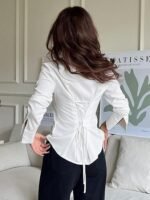 Women solid casual white shirt - Image 7
