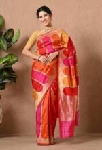 Banarasi Silk Saree - Pure Zari Work with Unstitched Blouse | Traditional Bridal for Grand Festive Celebrations - Image 4