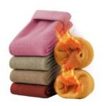 Women Wool Winter Socks Super Thick Thermal Hiking Winter Warm Soft Cozy Woolen Socks for Extreme Cold Weather Long Crew Socks Free Size, Assorted