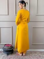 Rayon Embroidered Straight Kurta with Pant and Dupatta (Available in Plus Size) - Image 5