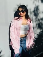 Women’s Pink Striped Shirt | Elegant Button Down Shirt for Women - Image 3