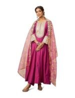 Women's Embroidered Kurta Pant Set with Organza Dupatta | Salwar Suit