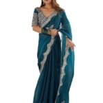 MALL Women's Multicolor Organza Embroidered Saree With Unstitched Blouse Piece (RADHA1901_RX_Parent)