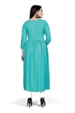 Women kurta set |teal blue dress - Image 3