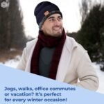 Winter Cap for Women Woolen Winter Cap for Men with Neck Warmer & Gloves Set Beanie Cap for Men Winter Wear Woolen Cap for Women Thermal Cap Winter Wear for Men Beanies Cap - Image 2