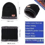 Warm Knit Hats, Skull Cap with Neck Warmer Winter Wear Beanie Hats Scarf Set for Men and Women Woolen Winter Cap with Soft Fleece Monkey Capset for Unisex Snow Proof | Freesize - Image 4
