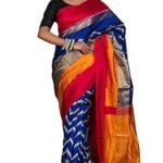 Skirt Border Ikkat Pochampally Saree - Silk