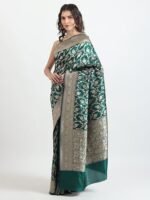 Saree | Pure Banarasi Silk Saree with Unstitched Blouse | Silk Sarees for Women - Image 4