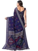 Tassel & Printed Cotton Saree with Blouse - Image 4