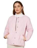 Women's Polyester Regular Fit Lightly Paded Bomber Jacket With Side Pocket (Winter Jackets) (Available in Plus Sizes)