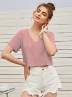 Women Slim fit cropped top - Image 2