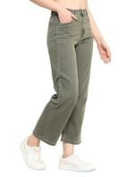 Leg Jeans for Women I Stylish & Trendy Flared Straight Baggy Pants I Stretchable Comfortable High Waist Clean Look Solid Loose Fit Pant I for Office Party Home Girls - Image 4