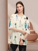 Trendy Printed Oversized T-Shirt for Women - Image 3