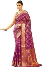 kanjivaram banarasi silk saree for Patola festival Wedding silk with rich pallu Design sarees for women with blouse piece