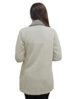 Womens Woollen Collared Coat Cardigan - Image 5