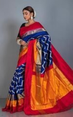 Skirt Border Ikkat Pochampally Saree - Silk - Image 4