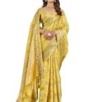 Banarasi Silk Jacquard Zari Work Saree With Unstitched Blouse Piece