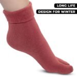 Women Wool Winter Socks Super Thick Thermal Hiking Winter Warm Soft Cozy Woolen Socks for Extreme Cold Weather Long Crew Socks Free Size, Assorted - Image 6