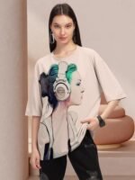 Trendy Printed Oversized T-Shirt for Women - Image 3