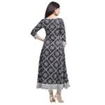 Cotton Relaxed Fit Anarkali Bandhej Printed Kurta - Image 4