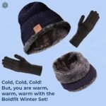 Winter Cap for Women Woolen Winter Cap for Men with Neck Warmer & Gloves Set Beanie Cap for Men Winter Wear Woolen Cap for Women Thermal Cap Winter Wear for Men Beanies Cap - Image 4