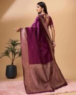 Women's Pure Soft Saree For Wedding Banarasi Style - Image 6
