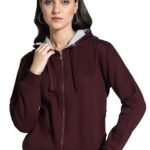 Women's Sherpa-Lined Fleece Full-Zip Hooded Jacket (Available in Plus Sizes), Black