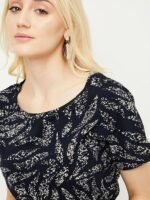 Women Cotton Regular Fit Abstract Printed T-Shirt - Image 3