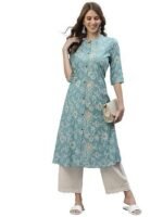 Floral Print Rayon A-Line Kurta