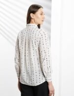 Women's Petite White checked Fleece Shirt - Image 3